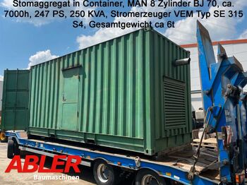 Groupe électrogène VEM / MAN Stromgenerator 250 KVA Typ SE315S4