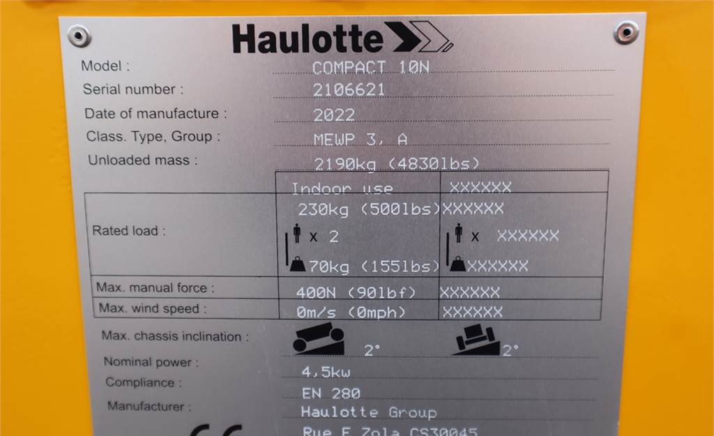 Nacelle ciseaux Haulotte COMPACT 10N Valid Inspection, *Guarantee! 10m Work: photos 5