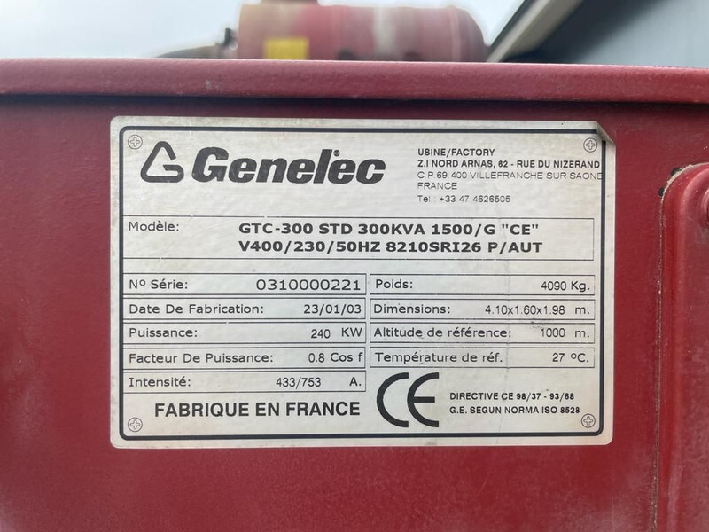 Groupe électrogène Iveco 8210 DRI 26 Marelli 300 kVA generatorset: photos 6