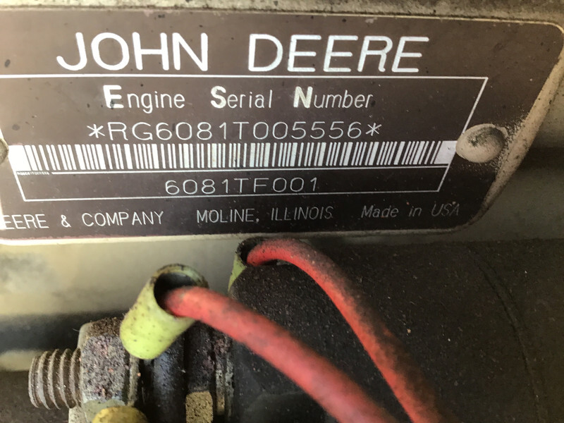 Groupe électrogène John Deere 6081TF001 GENERATOR 125KW USED: photos 9