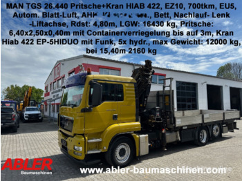 Grue mobile MAN TGS 26.440 Pritsche+Kran Hiab 422 Containerverriegelung Klima: photos 1