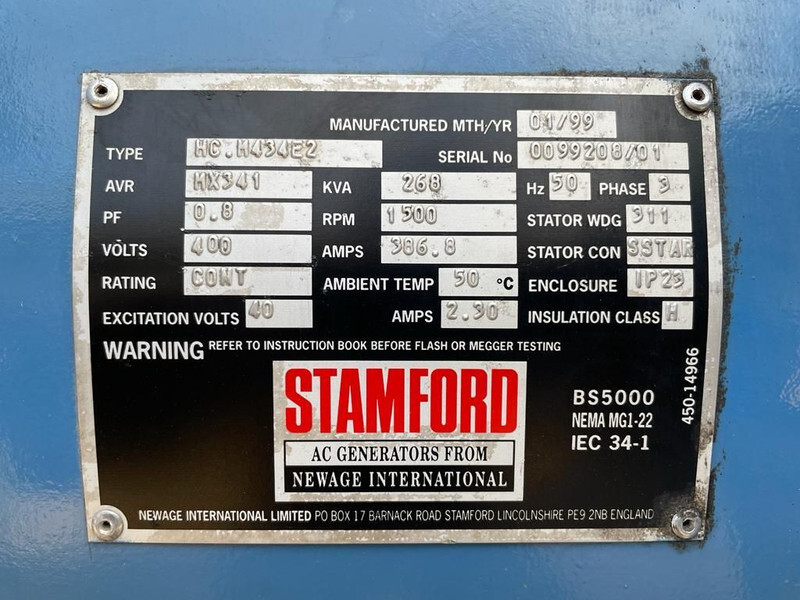 Groupe électrogène MTU Mercedes Benz 6R 183 Stamford 265 kVA generatorset as New !: photos 15