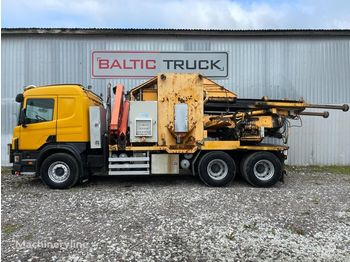 Mât de battage SCANIA P124, 6x4 CRANE + PILE DRIVER