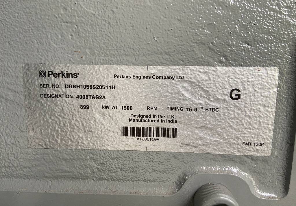 Groupe électrogène Perkins 4008TAG2A - 1100 kVA Generator - DPX-19820: photos 6