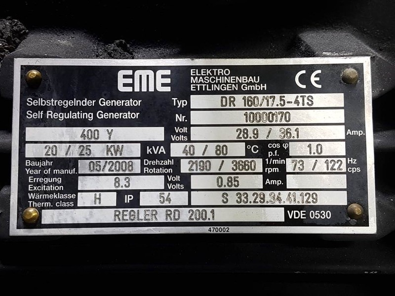 Groupe électrogène Vögele VISION 5100-2/5103-2-EME DR160/17.5-4TS-Generator: photos 4