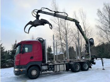 Camion grumier SCANIA R480, 6x4 + LOGLIFT CRANE
