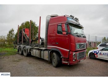 VOLVO FH16 540 6x4 Timber Truck with Crane and Trailer - camion grumier
