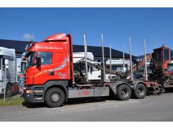 Scania R580 6X4 komplett med Loglift kran - Remorque forestière