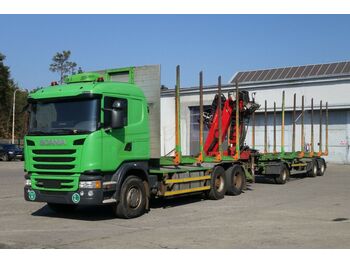 Remorque forestière, Camion Scania G480 6x4 mit Palfinger + Svan 3 Achsen: photos 1