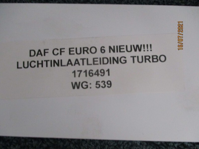 Système d'admission d'air DAF 1716491 LUCHTINLAATLEIDING TURBO EURO 6 NIEUW!!!: photos 2