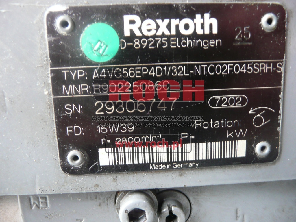 Pompe hydraulique REXROTH A4VG56EP4D1/32L-NTC02F045SRH-S: photos 2