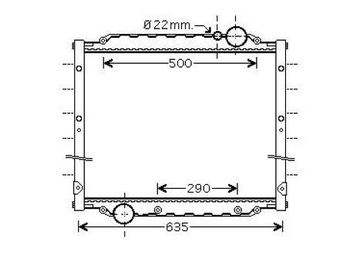 Système de refroidissement M 2000 L All - OE-NR. 81061016396, 81061016400, 81061016446, 85061016010
