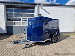 Remorque fourgon neuf Cheval Liberté schöner blauer Anhänger aerodynamisch Leichtmetallräder Heckrampe Tür: photos 9