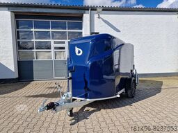 Remorque fourgon neuf Cheval Liberté schöner blauer Anhänger aerodynamisch Leichtmetallräder Heckrampe Tür: photos 10