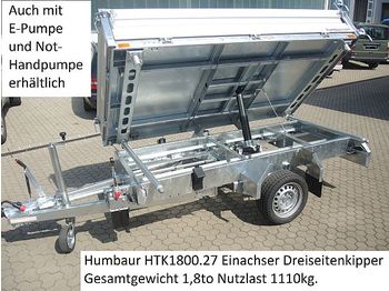 Remorque benne Humbaur - HTK1800.27 Handpumpe Stahlbordwände