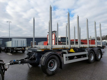 MEGA PD2-B3 Holzanhänger, 3-Achsen, 6 Rungenpaare, - Remorque grumier