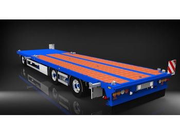 HRD 3 axle Achs light trailer drawbar ext tele  - Remorque porte-engin surbaissée