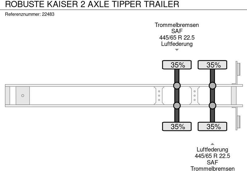 Semi-remorque benne Robuste Kaiser 2 AXLE TIPPER TRAILER: photos 6