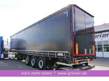 Semi-remorque bâche Schmitz Cargobull SCS 24 / LBW 2000 kg / RUNGENTASCHEN / UNI BLACK