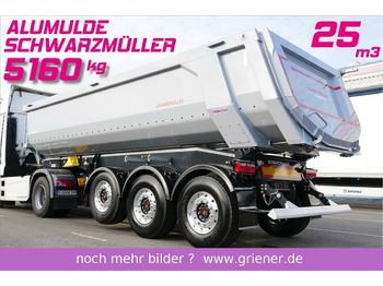 Semi-remorque benne Schwarzmüller K serie /ALUMULDE 5160 KG 25m³/ ALU/STAHL