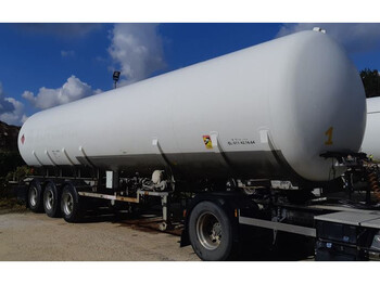 Semi-remorque citerne Burg Gas trailer 54500 liters (27 ton) 3 assen Gas, LPG, GPL, GAZ, Propane, Butane ID 3.129. Tankcode P25BN with counter
