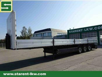 Semi-remorque plateau Kögel Baustofftrailer, SAF-Achsen, Palettenkasten