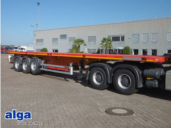 Semi-remorque plateau Plattform 12850mm lang, Container, Trommel