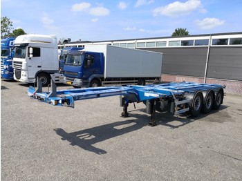Semi-remorque porte-conteneur/ caisse mobile D-Tec EUROFLEX MULTI MB-assen Schijfremmen Lift-as 07/2020 APK