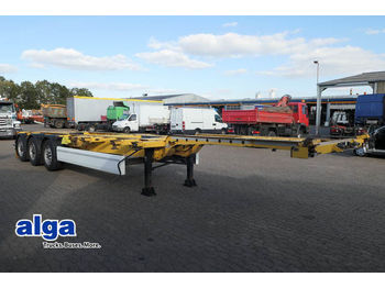 Semi-remorque porte-conteneur/ caisse mobile Krone SD, 2x20, 1x40, 1x45 FUß, BPW, Luftfederung.