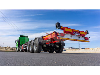Semi-remorque porte-conteneur/ caisse mobile Nova 3 Axle Extendable Container Semi Trailer From Factory