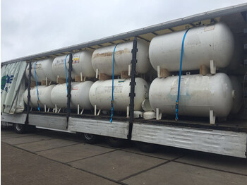 2700L(1,35 ton) Gas tanks - Gas, Gaz, LPG, GPL, Propane, Butane tanks aboveground - on flatbed trialer 20 pieces full trailer Also available per single piece - semi-remorque rideaux coulissants
