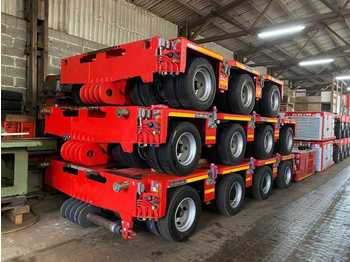 Semi-remorque surbaissé Goldhofer THP/SL 3 Schwerlastmodule / 24 Achslinien