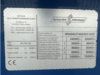 Citerne pulvérulente Spitzer SK 2745 CAL Spitzer, SK 2745 CAL, 45m³, Kippbar: photos 2