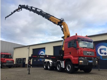 Tracteur routier MAN TGA 35.480 8x4 Heavy Load Tractor + 81 t/m Crane + FlyJip + Ballast box