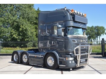 Scania R730 TL V8 6x2/4MNB - RETARDER - FULL AIR - SPECIAL INTERIOR - PARK. AIRCO - ALCOA'S - KING OF THE ROAD - - tracteur routier