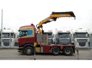 Tracteur routier Scania R 480 6X2 MANUAL GEARBOX WITH EFFER 370 CRANE