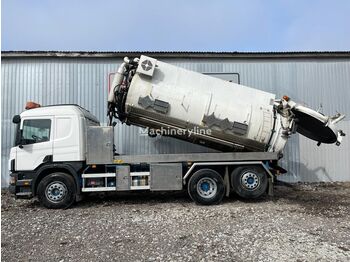 Camion hydrocureur SCANIA P94 300, 6x2 VACUUM + ADR + STAINLESS STEEL