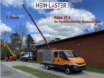 Iveco Daily 50C18 Doka Atlas 37 7m-350 kg  AHK  - fourgon plateau