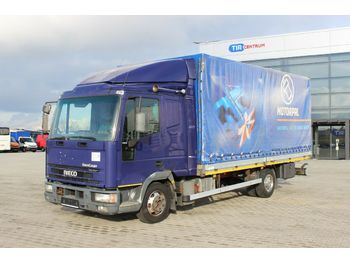 Véhicule utilitaire plateau baché Iveco EUROCARGO TECTOR ML 75E15, 80% PNEU