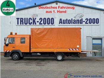 Véhicule utilitaire plateau baché MAN 8.163 Doka 7-Sitze mit "grüner Plakette" + LBW
