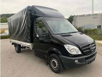 Véhicule utilitaire plateau baché Mercedes-Benz Sprinter 313 cdi Maxi 4.1 m Brücke