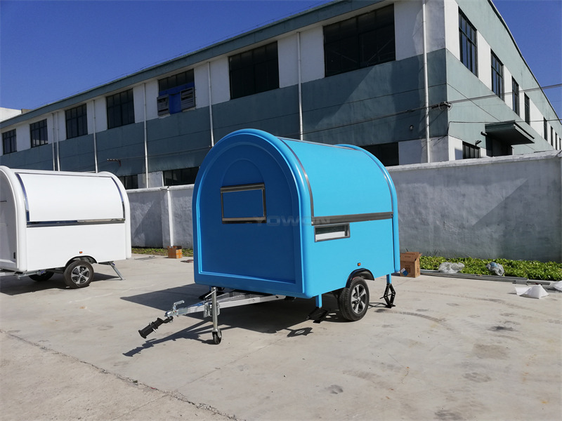 YOWON small fiberglass food vending trailer hot dog cart for Europe - Remorque magasin: photos 5