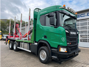 Scania R500 6x4 Holztransporte Kran PENZ 15Z9.50 - Camion grumier: photos 1