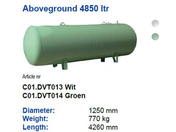 De Visser Propaan/Butaan LPG tank 4850 L (2,425 tons) Ø 1250 including tank fittings ID 11.7 - Remorque citerne: photos 1