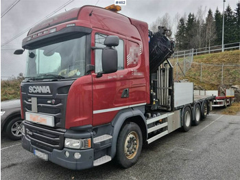 Scania G490 8x4 HMF 5020 crane with jib and winch. - Camion grue: photos 1