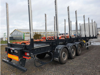 PAVIC HTS 24 Holzauflieger mit 8 Schemel 16 Rungen - Semi-remorque grumier: photos 1