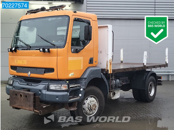Renault Kerax 340 4X4 4x4 Manual Hydraulik Big-Axle Steelsuspension Euro 2 - Camion plateau: photos 1