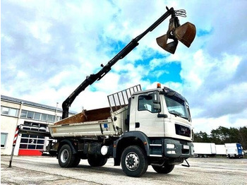 MAN TGM 18.290 4x4 PALFINGER PK 11001 KIPER CRANE - Camion benne: photos 1
