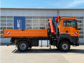 Camion grue MAN TGA 18.360 4x4 Kipper Kran PALFINGER Winterd.: photos 2