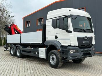 Camion grue, Camion plateau MAN TGS 33.430 6x4 Pritsche Kran Palfinger 24001: photos 1